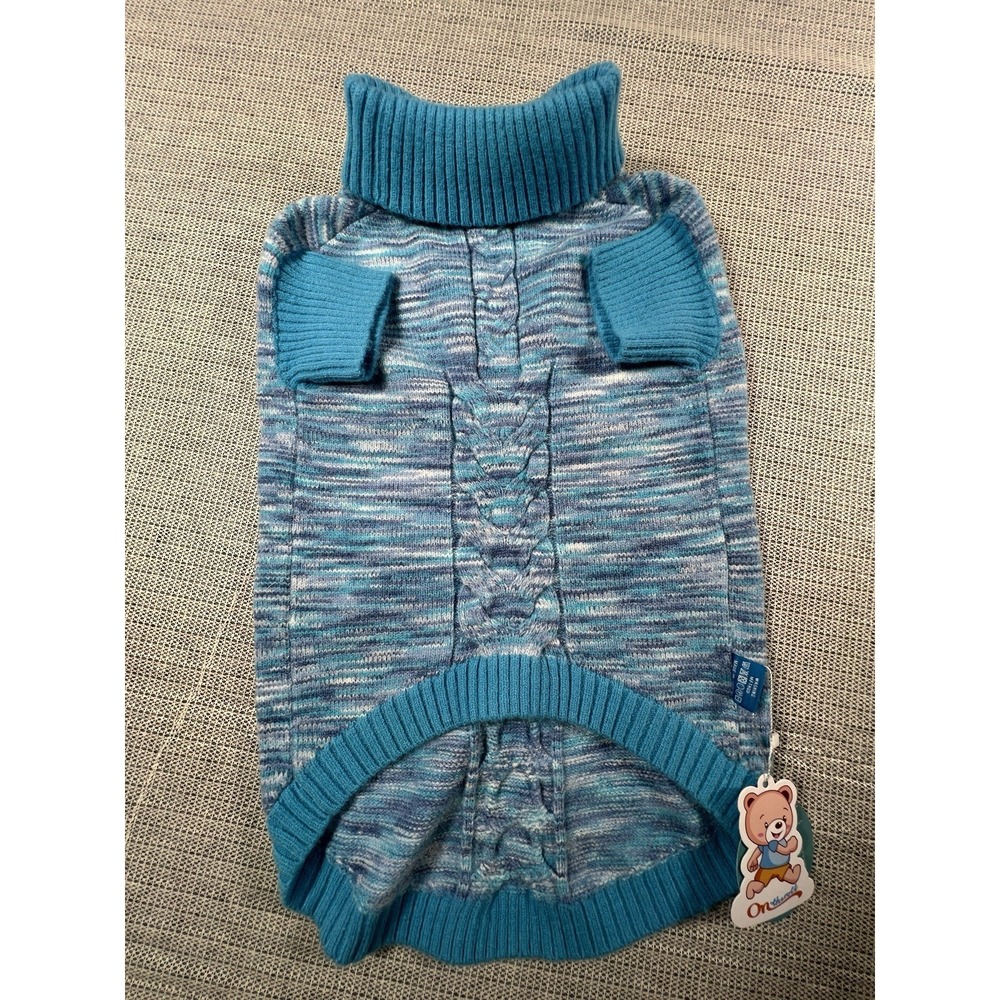 On the roll Warm Dog Sweater 2XL Blue  Acrylic‎ Winter Apparel (30-45 Lb )